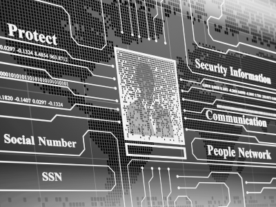 A computer screen showing a network relating to an individual